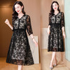 ASE-25001夏季印花气质知性百搭时尚真丝连衣裙 商品缩略图3