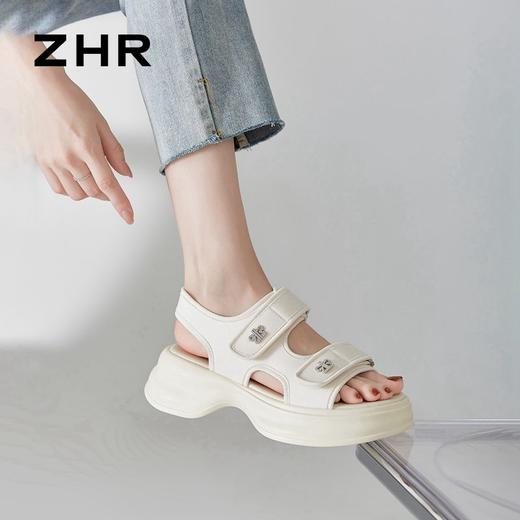 ZHR则则凉鞋女夏季2024年新款百搭仙女风厚底气质休闲运动女鞋 商品图5