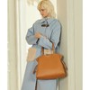 简约新款韩系时尚牛皮包包小众真皮女包褶皱包单肩包抽绳托特包大 商品缩略图1
