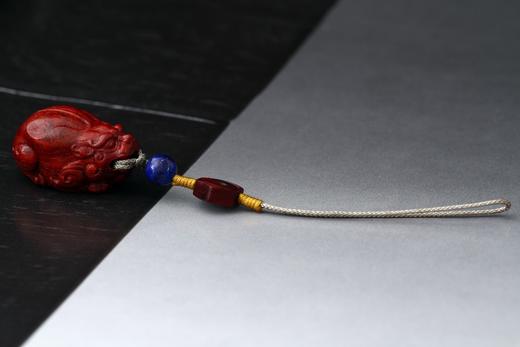 GJXJ0101°青云直上紫檀貔貅手机挂件 商品图4