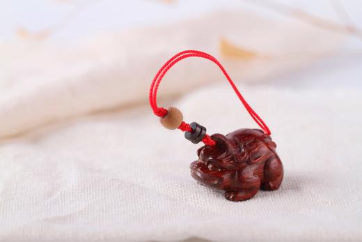 GJXJ0054°小叶紫檀独角兽钥匙挂/手机挂件 商品图5