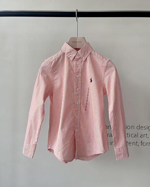 现货 THS 4.28-无 RL家 童装 细条纹学院风长袖衬衫 2色 CG018 商品图2