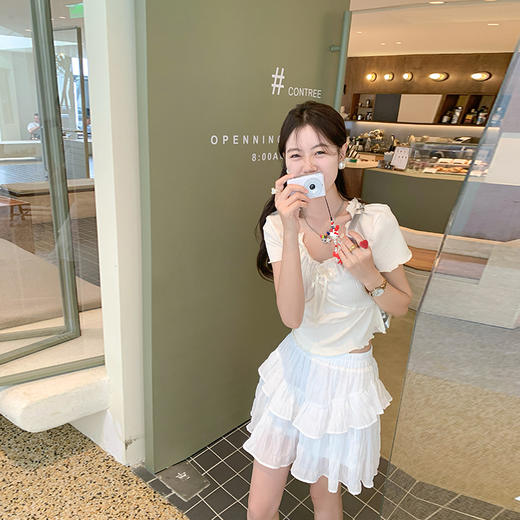 【99元任选2件】新品现货！卖完下架不再补！微信粉丝打折价！【盐系纯欲】纯欲绑带上衣 商品图1