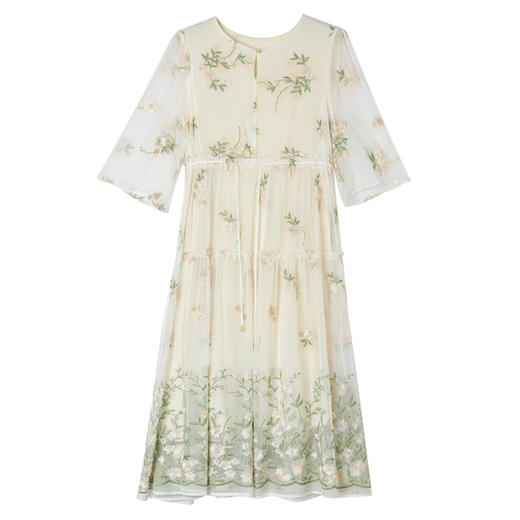 ASE-25003夏季优雅知性百搭气质时尚真丝连衣裙 商品图4