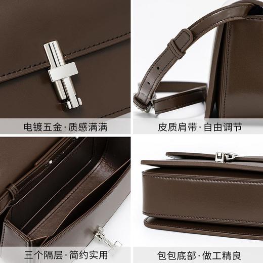 轻奢风法式小方包小众设计复古豆腐包高级感通勤百搭真皮斜挎包女 商品图3