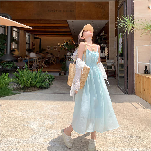 <曾小咸推荐>冰绿色连衣裙 日常159.99 立减90 秒杀69.99！！ 商品图4