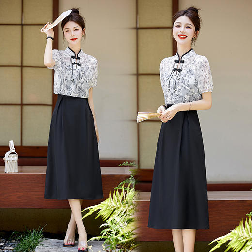 新中式改良，旗袍国风套装连衣裙HR-MJLE8935 商品图3