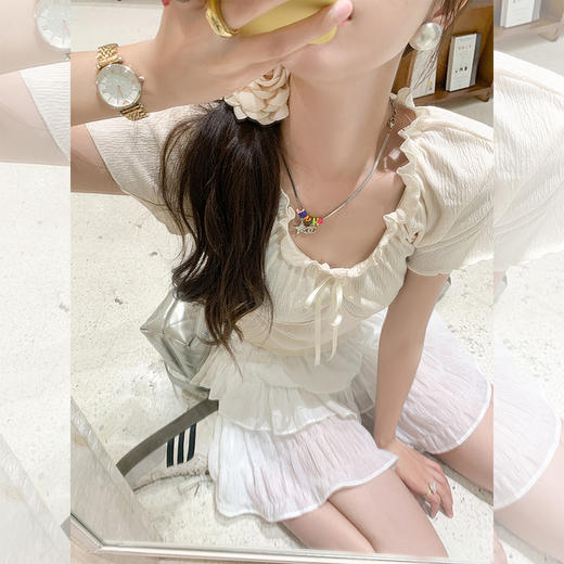 【99元任选2件】新品现货！卖完下架不再补！微信粉丝打折价！【盐系纯欲】纯欲绑带上衣 商品图3