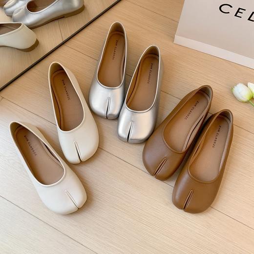 ZHR夏季新款外穿休闲平底浅口法式猪蹄鞋软底女鞋分趾豆豆鞋配裙 商品图2