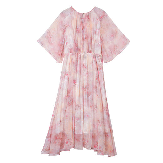 ASE-25011夏季印花气质时尚知性百搭真丝连衣裙 商品图4