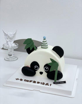 熊猫立体男孩女孩周岁蛋糕