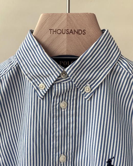 现货 THS 4.28-无 RL家 童装 细条纹学院风长袖衬衫 2色 CG018 商品图4