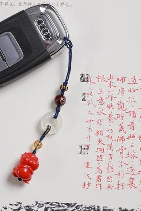 GJXJ0347°朱砂【小霸王】 挂件