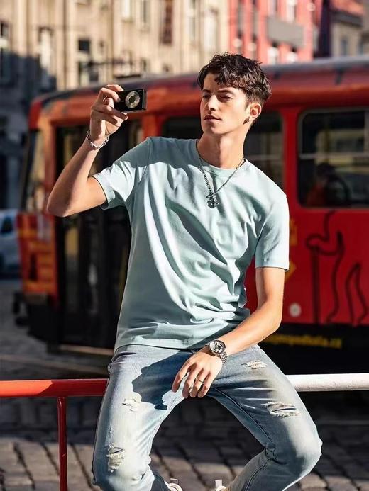 天丝爽棉面料 索罗娜螺纹 高端刺绣男装t恤 商品图1