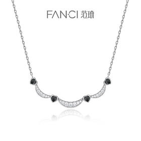 【心月之恋项链 黑银款】Fanci银饰 幻梦心月系列 生日礼物送女友
