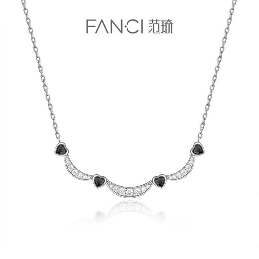 【心月之恋项链 黑银款】Fanci银饰 幻梦心月系列 生日礼物送女友 商品图0