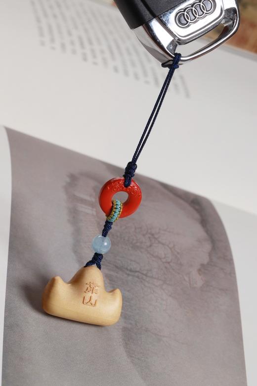 GJXJ0344°黄杨木【有靠山】钥匙扣 商品图5