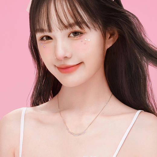 【心月之恋项链 粉银款】Fanci银饰 幻梦心月系列 生日礼物送女友 商品图3