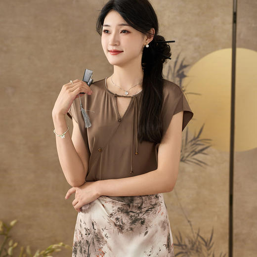 米思阳2025夏季新款新中式别致设计衬衫减龄百搭小个子上衣女2120 商品图2