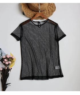 透明网纱打底衫G242050156