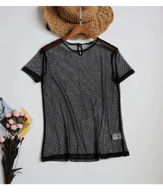 透明网纱打底衫G242050156 商品图0