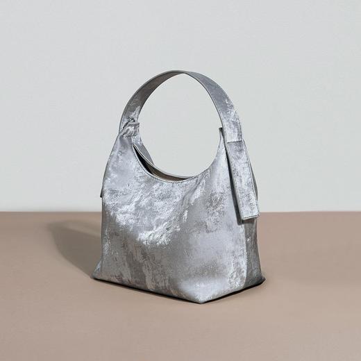 新中式国风绸缎饭盒包缎面晕染高级感小众手提包时尚百搭真皮女包 商品图1