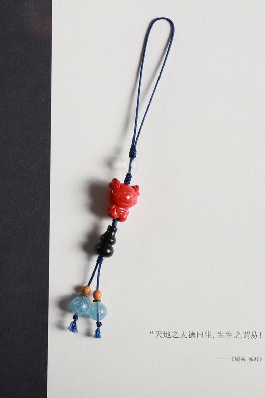 GJXJ0354°祥龙纳福｜朱砂龙年题材手机/钥匙 商品图0