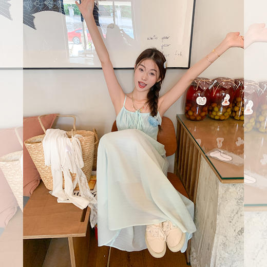 <曾小咸推荐>冰绿色连衣裙 日常159.99 立减90 秒杀69.99！！ 商品图3