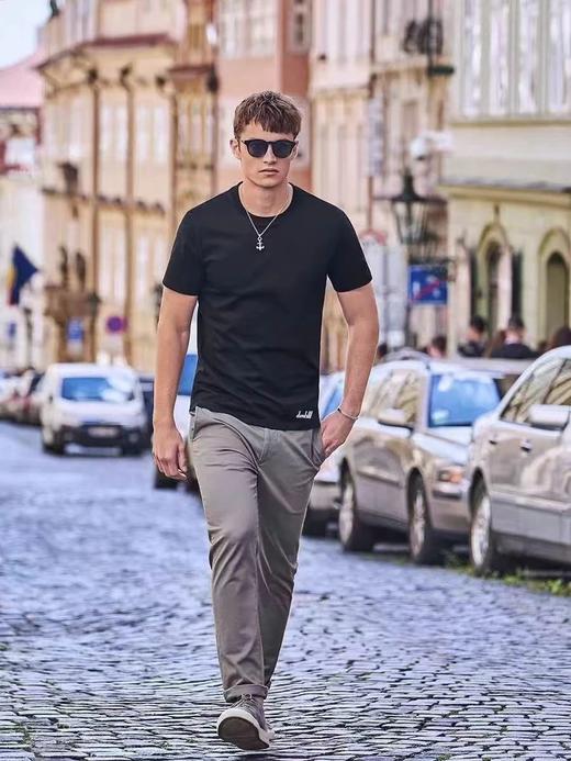 天丝爽棉面料 索罗娜螺纹 高端刺绣男装t恤 商品图3