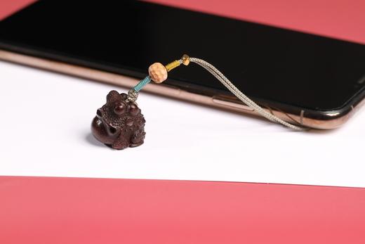 GJXJ0160°腰「蟾」万贯小叶紫檀钥匙挂/手机挂件 商品图3