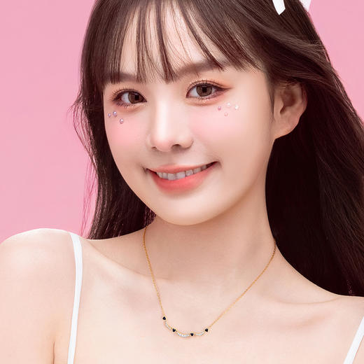 【心月之恋项链 黑金款】Fanci银饰 幻梦心月系列 生日礼物送女友 商品图3