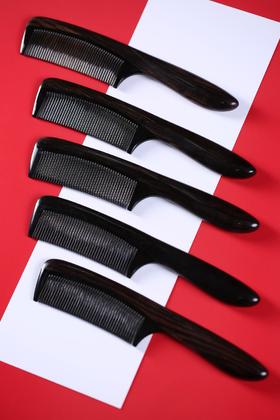 LP0149°紫光檀+牛角榫卯梳