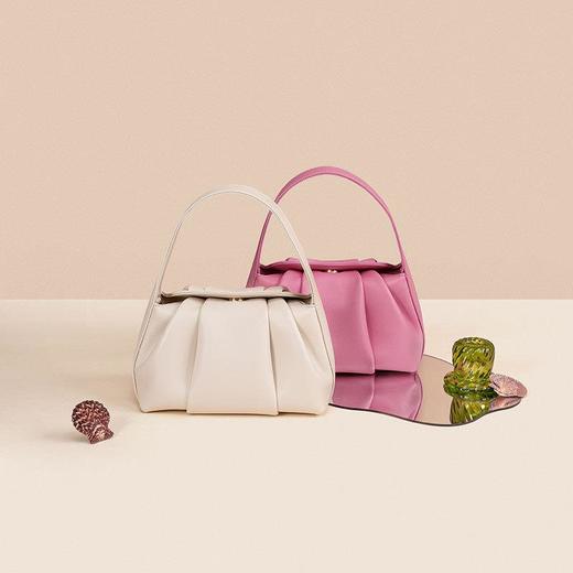 韩国爆款法式褶皱云朵包百搭时尚2023新款手提包真皮女包斜挎包 商品图1