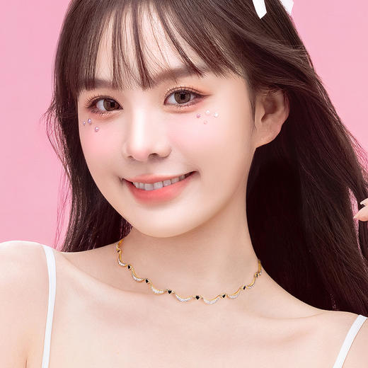 【明星同款】【心月之恋项链 黑金款】Fanci银饰 幻梦心月系列锁骨链 生日礼物送女友 商品图4