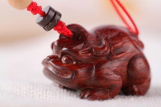 GJXJ0054°小叶紫檀独角兽钥匙挂/手机挂件 商品图4