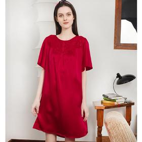 3楼 美标优雅红真丝睡裙230229