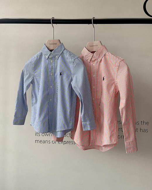 现货 THS 4.28-无 RL家 童装 细条纹学院风长袖衬衫 2色 CG018 商品图0