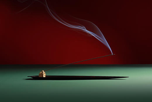 SDCC0085°紫光檀竹叶香插 商品图0