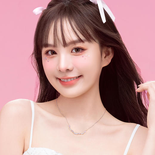 【心月之恋项链 粉银款】Fanci银饰 幻梦心月系列 生日礼物送女友 商品图4