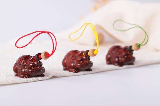 GJXJ0054°小叶紫檀独角兽钥匙挂/手机挂件 商品图3