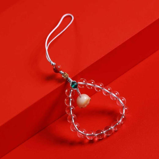 YGJ0002°白菩提根猫爪白水晶挂件 商品图0