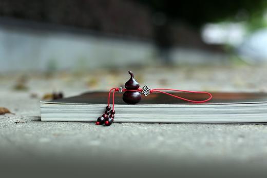 GJXJ0006-1°吉庆有余小叶紫檀葫芦挂件 商品图3