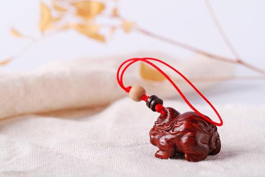 GJXJ0054°小叶紫檀独角兽钥匙挂/手机挂件 商品图2