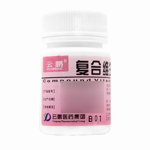 云鹏,复合维生素B片 【100片/瓶】 云鹏医药 商品图0