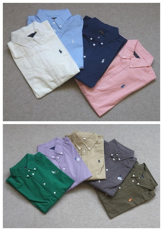 砰噌呛 有情况 哈！情侣段 RL Classic 小绣标的 长袖衬衫 两种棉质 9色入 商品图0