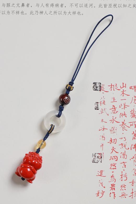 GJXJ0347°朱砂【小霸王】 挂件 商品图1