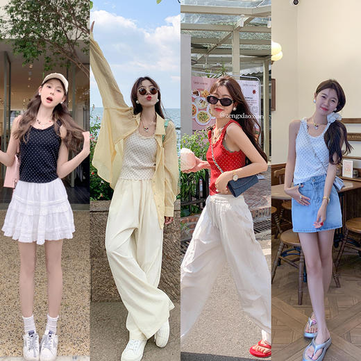 <曾小咸推荐>【慵懒小调】波点背心 商品图3