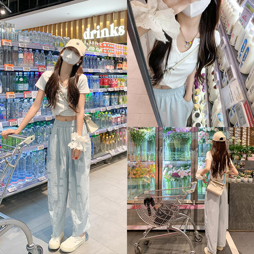 <曾小咸推荐>【出门吸氧】四色超垂凉凉裤萝卜裤 商品图3