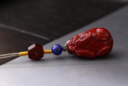 GJXJ0101°青云直上紫檀貔貅手机挂件 商品图2