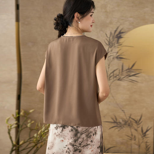 米思阳2025夏季新款新中式别致设计衬衫减龄百搭小个子上衣女2120 商品图3